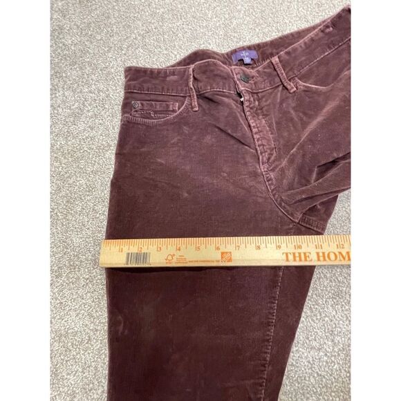 NYDJ womens corduroy legging jeans sz 10P 9” rise brown stretch denim - Picture 7 of 12